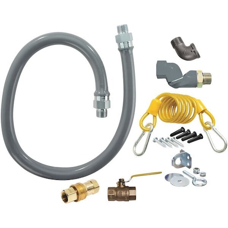 RG50S36 ReliaGuard 36in Gas Connector Kit With SwivelGuard And Snap Quick-Disconnect - 1/2in Dia